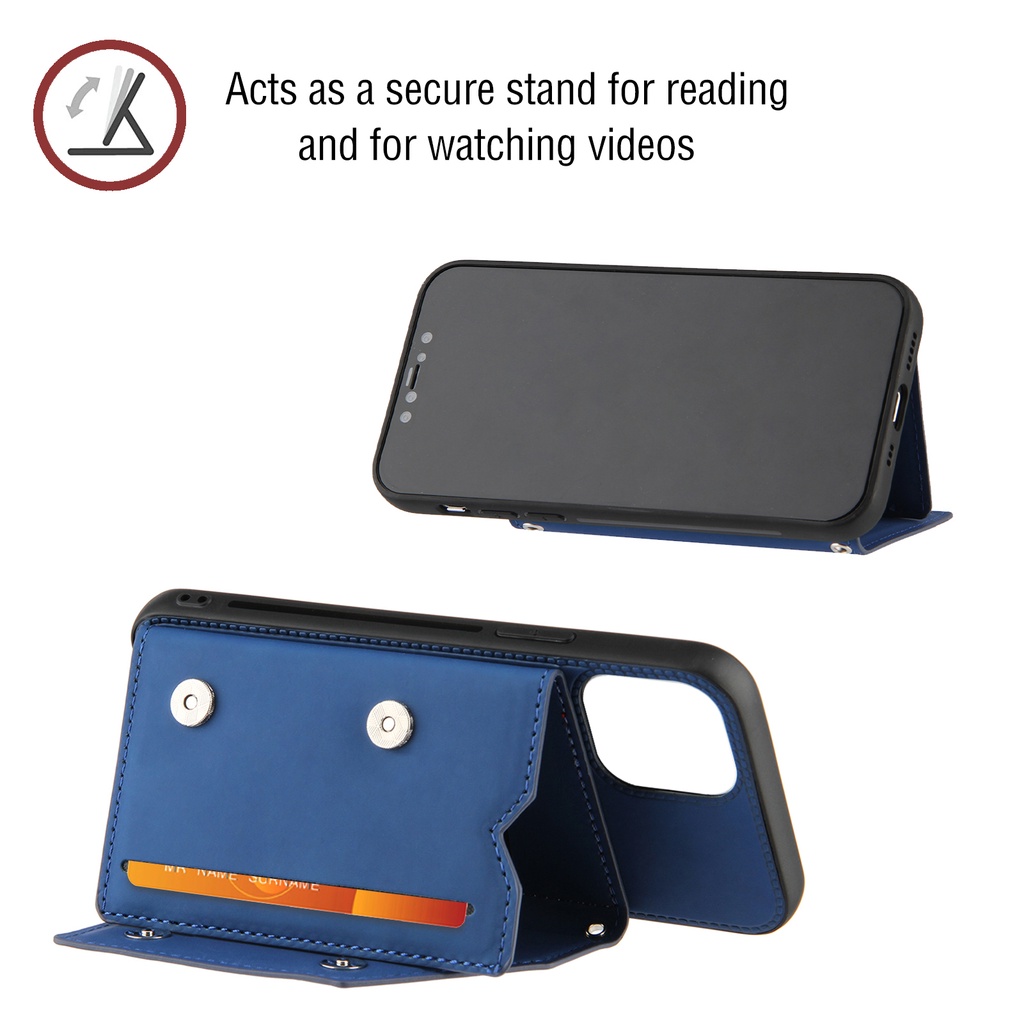 For Ốp điện thoại mặt da mềm màu trơn có ví đựng thẻ thích hợp cho iPhone 13 Pro Max Mini 6.7 6.1 5.4