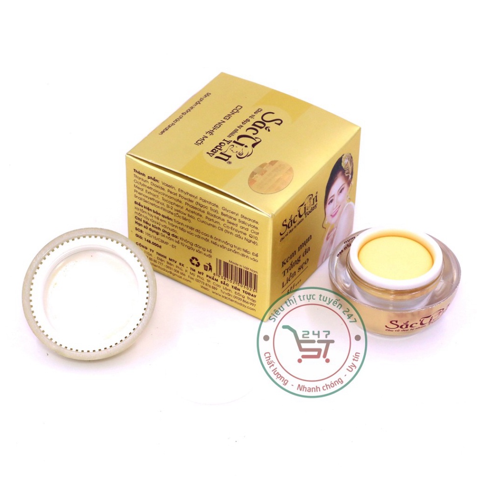 Kem Mụn Trắng da liền Sẹo Se khít lỗ chân lôg Sắc Tiên Today 8g (vàng)
