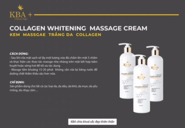 Kem massage colagen KBA GSC (lọ 500ml)