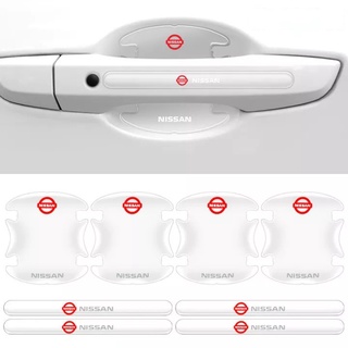 Bộ 10 miếng dán silicon tay, hõm, gương ô tô logo hãng xe NISSAN Sunny, Navara, Terra, Teana, X Trail, Altima