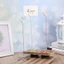 GAVESTO 1 Thẻ Nơi Hoa Hồng Vàng Kim Loại Kẹp Giấy Cưới Đồ Dùng Hình Trái Tim Bàn Số Giá Đỡ