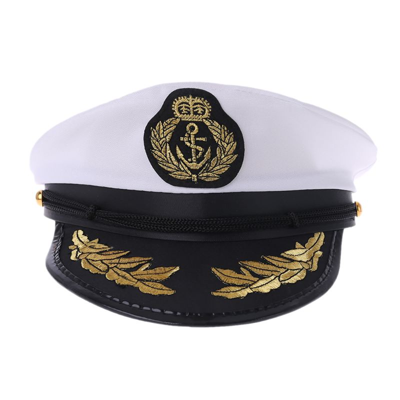 Dasbsug Trắng Trưởng Thành Du Thuyền Thuyền Trưởng Hải Quân Mũ Trang Phục Đảng Cosplay Đầm Thủy Thủ Mũ
