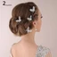 6 trâm cài tóc chữ U hình bướm đính đá thanh lịch cho cô dâu kích thước 4x3cm