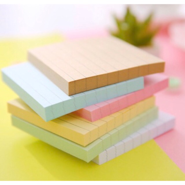 Giấy note vuông có dòng kẻ nhiều màu sắc | Shopee Việt Nam