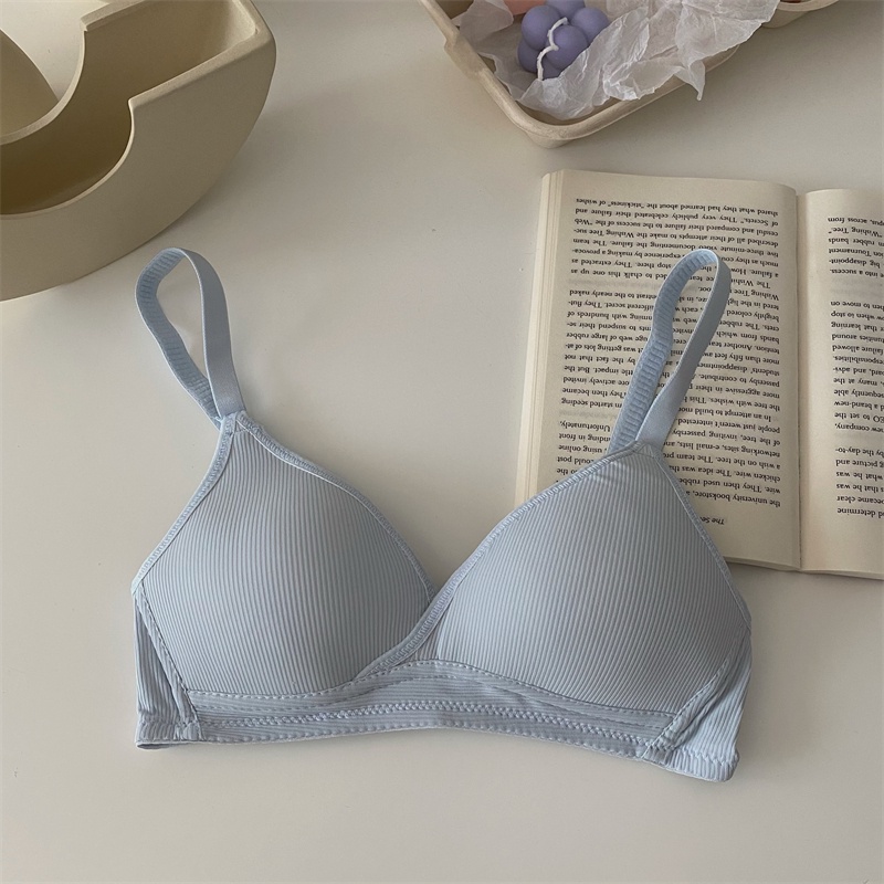 Áo Ngực Cotton Mềm Không Gọng Nâng Ngực Không Đường May Thoải Mái Chất Lượng Cao Cho Nữ