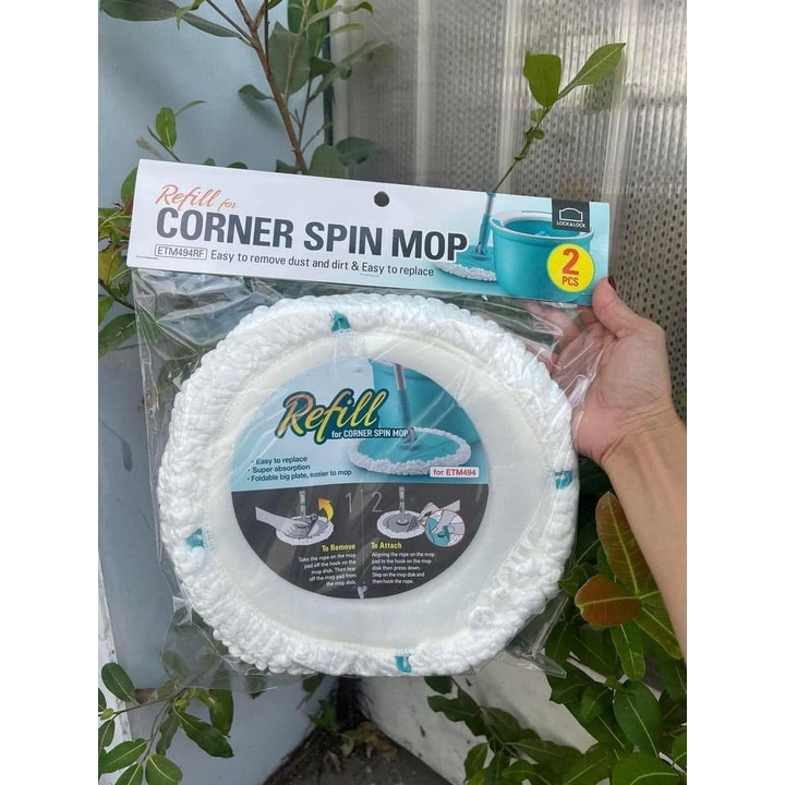 Bông lau thay thế cho cây lau nhà ETM494 Lock&Lock ETM494RFL, có 2 chiếc - K-MALL