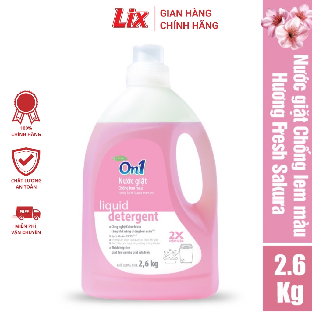 Ảnh Nước giặt Lix nhiều mùi hương nhiều dung tích sạch khuẩn khử mùi thơm ngát hương hoa 3