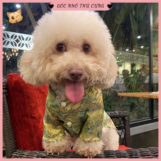 [HOT] Quần áo Tết cho chó mèo, áo dài vải gấm cho thú cưng 💖