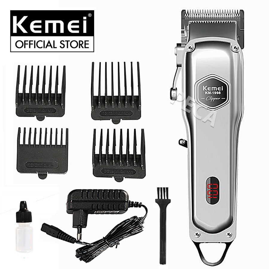 Ảnh Tông đơ cắt tóc không dây Kemei KM-1997/ 1998 chuyên nghiệp với toàn thân là hợp kim nhôm cao cấp pin lithium 2000mAh 1