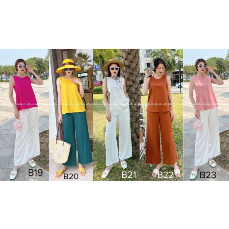 Đồ bộ nữ, bộ đũi nữ, đũi tơ xước, bộ đũi sát nách quần dài, có size 40-70kg, hàng chính hãng, đồ đi biển