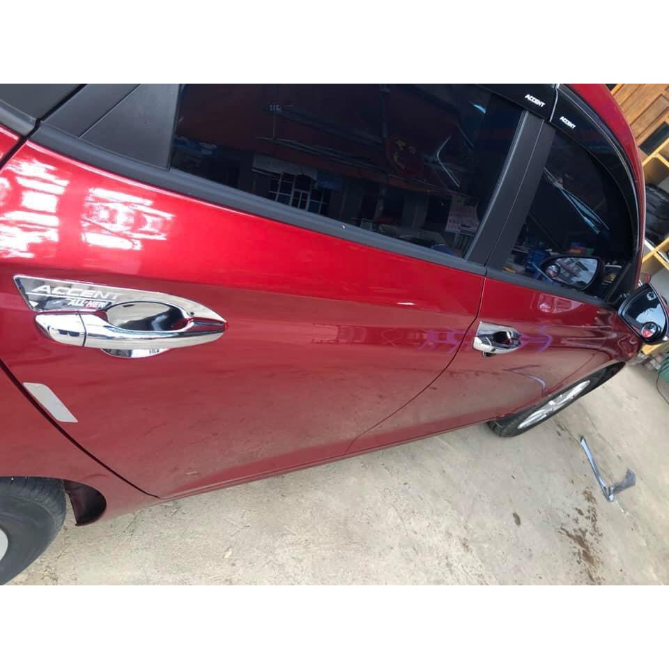 Ốp tay nắm cửa xe Hyundai Accent 2018 - 2023, 2024 - 2026, Chất liệu nhựa ABS mạ CROM cao cấp