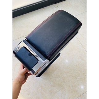 Hộp Tỳ Tay, Bệ tỳ tay, Hộc Để Đồ Xe Nissan Almera 2021 2022 2023 Màu đen - Có Cổng Cắm USB tiện dụng, Mẫu L2