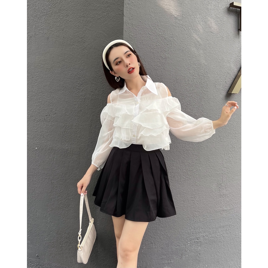 SET TO BA MÓN ÁO VÀ CHÂN VÁY XẾP LY CỰC XINH - MAYCHA SET