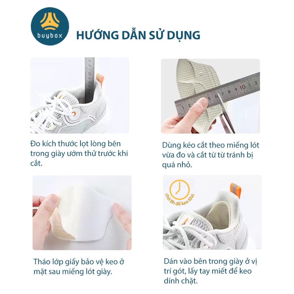 Mô tả Lót giày bảo vệ gót sau dày 6mm giảm size giày, chất liệu cao cấp giúp êm chân - buybox - BBPK230 - 9