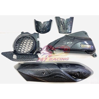 Combo 5 món CARBON gắn VISION 2021 pát pô+mỏ dè+quạt+pô e