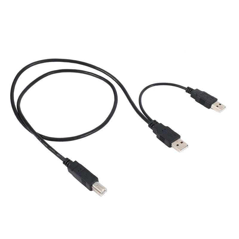 Cáp USB 2.0 Nam sang Standard B Male Y 80cm cho máy in & máy quét & ổ cứng gắn ngoài