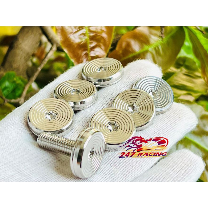 Ốc Salaya THÁI TH Inox 304 phi 24 8li25 Đầu Dù Lớn gắn dàn áo xe máy,gác chân rất đẹp hàng mới 2022 CNC Nguyên Khối