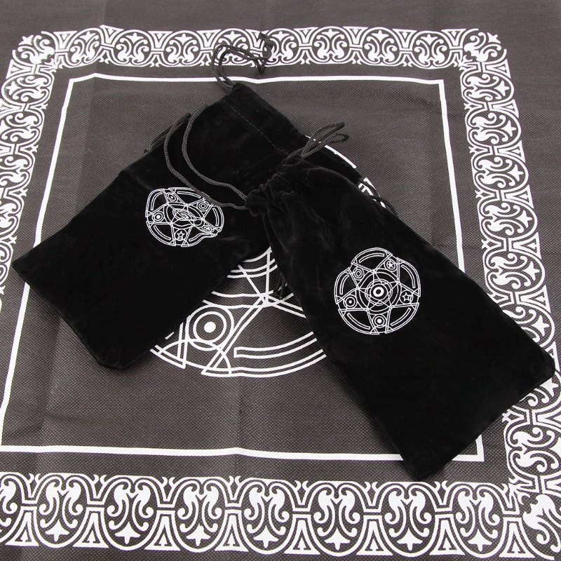 Ppy 1 Túi Nhung Tarot Lưu Trữ Altar Hộp Tarot Giai Đoạn Mặt Trăng Tarot Thẻ Bói Toán Túi Ban Trò Chơi Dây Rút Gói