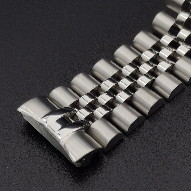 Dành cho Seiko PROSPEX SRP777 SSPA21 Đầu cong rắn 22mm Dây đeo đồng hồ bằng thép không gỉ Diver Jubilee Dây đồng hồ 2,5mm Thanh lò xo Dây đeo đồng hồ cuối vòng cung năm hạt Vòng tay nam