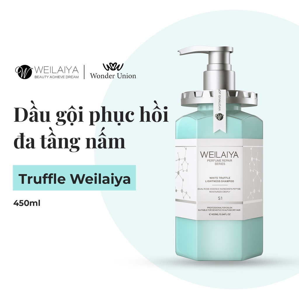 Ảnh Dầu gội đầu thảo dược Weilaiya chiết xuất nấm Truffle giúp chống lão hóa da đầu và mượt tóc cho tóc hư tổn 450ml 3
