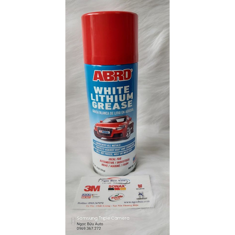 Chai xịt mỡ bò dạng nước ABRO WHITE LITHIUM GREASE 284G Shopee Việt Nam