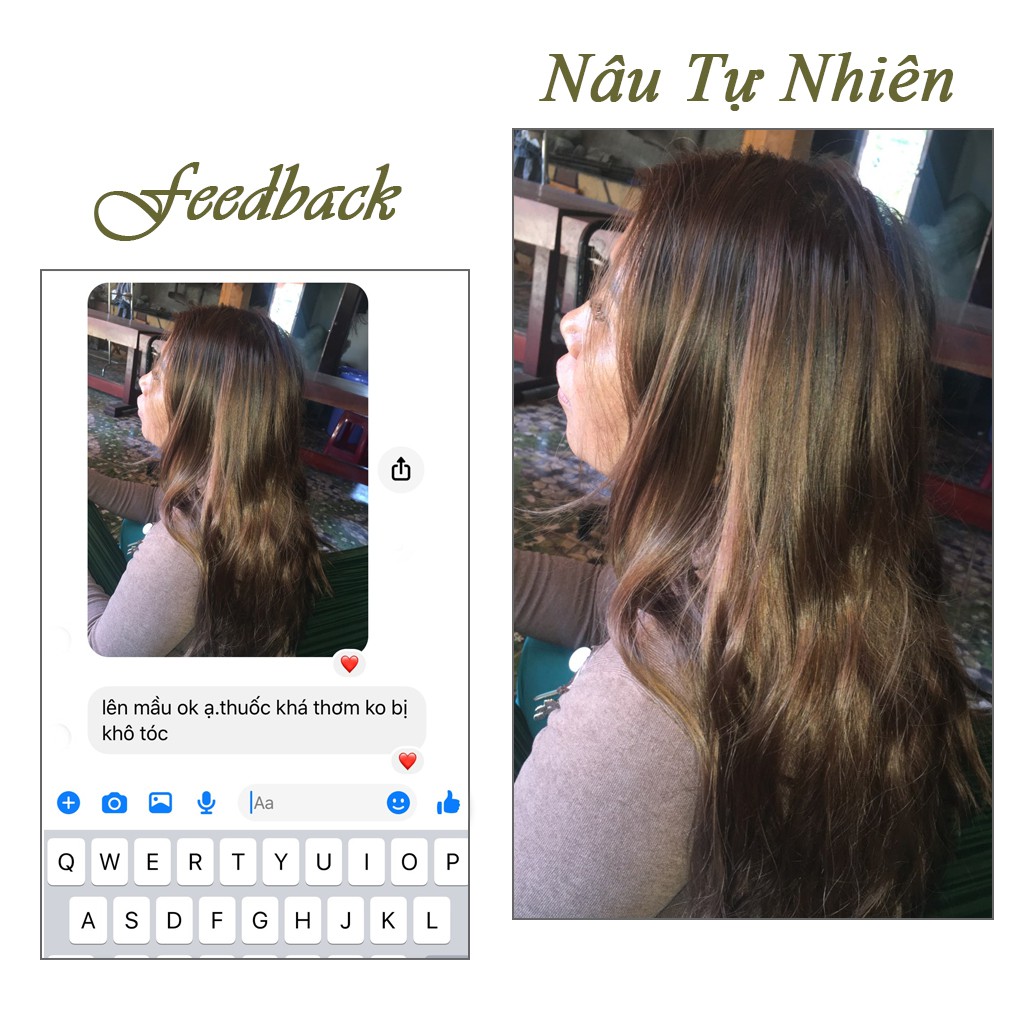 Thuốc nhuộm tóc màu NÂU TỰ NHIÊN 100ml lên màu chuẩn tone