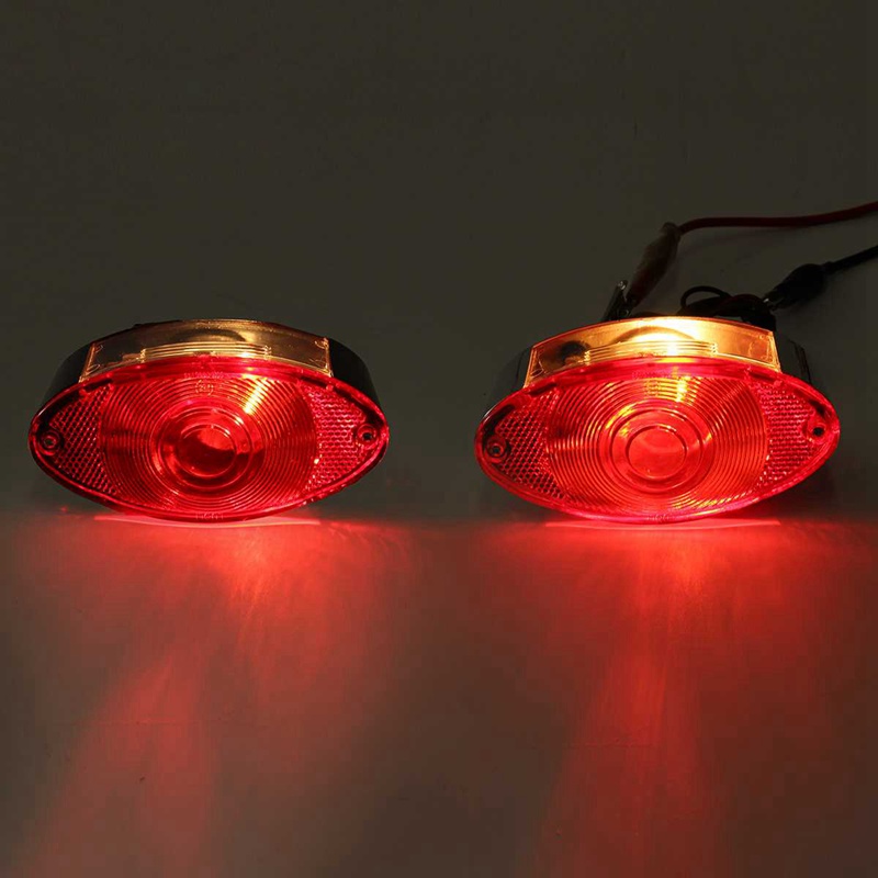 Chrome 12V 15 LED Xe Máy Phanh Dừng Chạy Đuôi Đèn LED Phía Sau Motocross Moto ATV Bụi Bẩn Xe Đạp Cho Chopper