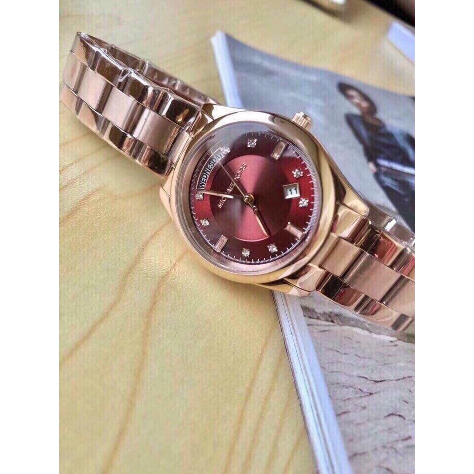 Đồng Hồ Nữ Michael Kors Colette Red Dial Rose Gold-tone MK6103 | Shopee ...