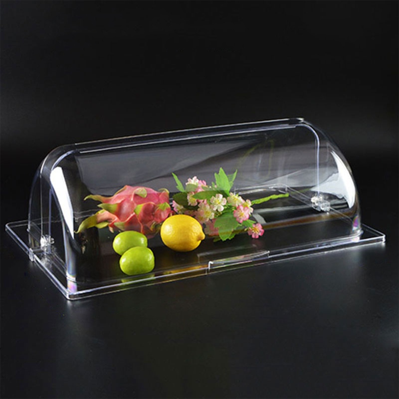 Li Hình Chữ Nhật Bánh Mì Trưng Bày Mái Vòm Flip Cover Nhà Bếp Rau Bụi