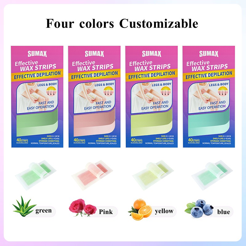 Ảnh SUMAX Sáp tẩy lông lô hội tự nhiên, có tác dụng trong 6 tuần, làm sạch chân lông mà không gây kích ứng, miếng dán tẩy lông không đau cho chân/tay/vùng bikini 40pcs 2