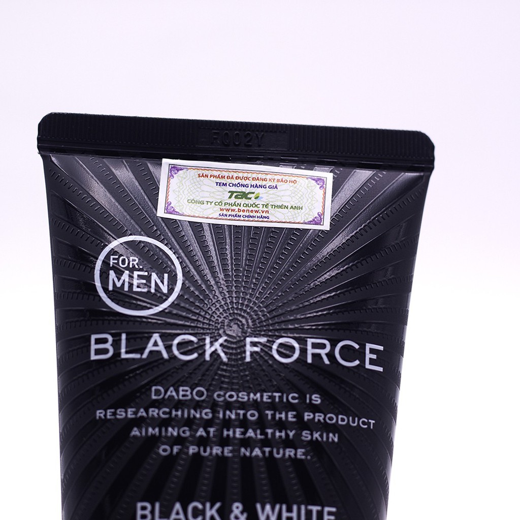 Ảnh Sữa rửa mặt dành cho nam DABO BLACK FORCE For Men Hàn Quốc (120ml / hộp- hàng chính hãng 2