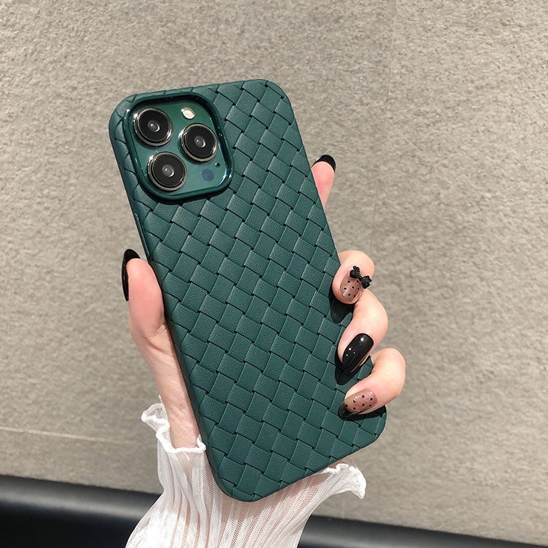 Ốp Điện Thoại Silicon Mềm Vân Đan Lưới Thoáng Khí Màu Trơn Cho iPhone 13 11 12 Pro Max