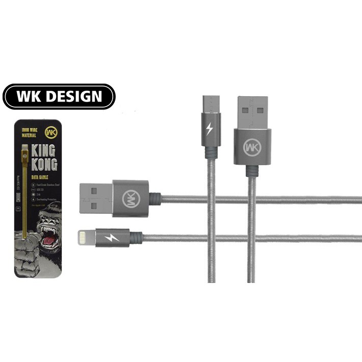 Ảnh Cáp sạc hỗ trợ sạc nhanh cao cấp WEKOMRE WDC-013 - hộp kim loại, thân dây lò xò độc đáo 4