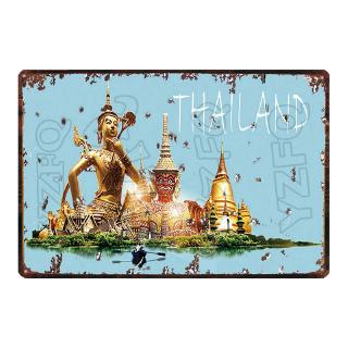 2020 Tarvel Thành Phố Tín Hiệu Bangkok Mảng Bám Kim Loại Vintage Voi Tấm Kim Loại Cho Tường Poster Thanh Nghệ Thuật Trang Trí Nhà DU-58851A