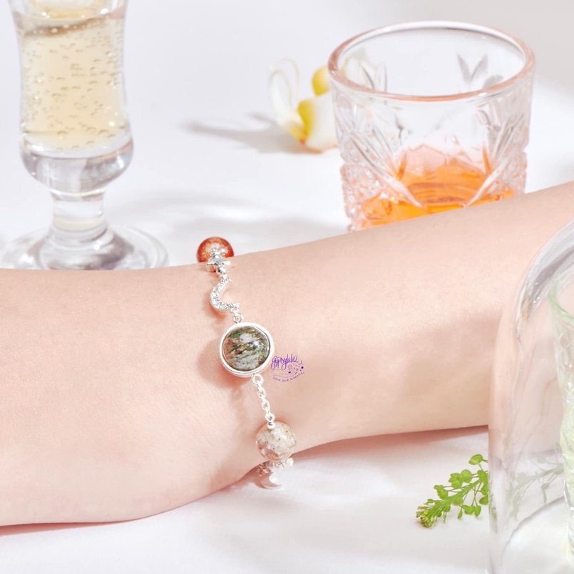 Ảnh Lắc Tay Đá Ưu Linh Cánh Hoa Ngũ Sắc Sức Khoẻ Công Việc Thiên Nhiên SP003324 Gypsy.lala 2