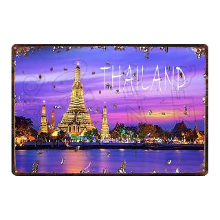 2020 Tarvel Thành Phố Tín Hiệu Bangkok Mảng Bám Kim Loại Vintage Voi Tấm Kim Loại Cho Tường Poster Thanh Nghệ Thuật Trang Trí Nhà DU-58851A