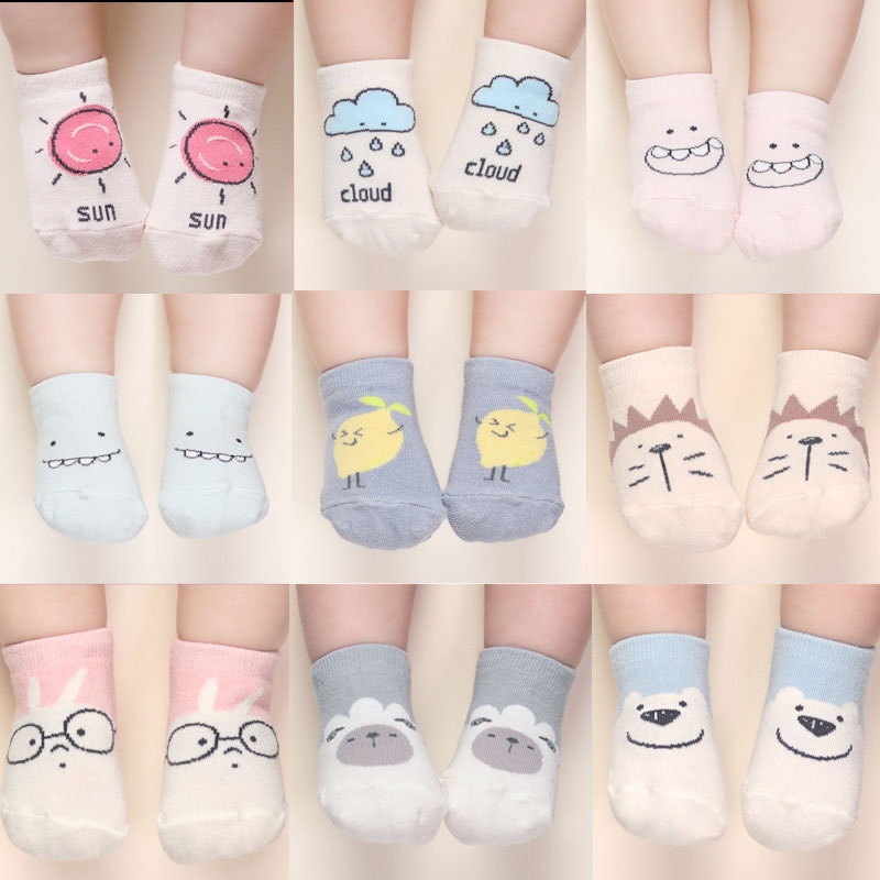 Vớ giữ ấm chống trượt vải cotton dành cho em bé sơ sinh