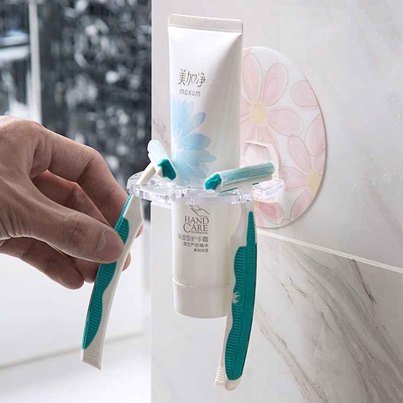 Giá Đỡ Bàn Chải Đánh Răng/Dao Cạo Râu Bằng Nhựa Trong Suốt Có Thể Tháo Rời Tiện Lợi Dành Cho Bé