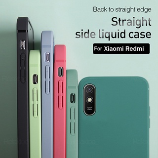 Ốp Lưng Xiaomi Cho Xiaomi Redmi 9A 9C 8 8A Pro 7 Ốp Điện Thoại Silicon Mờ Màu Kẹo Sang Trọng Vuông Màu Macaron Chất Lỏng Chống Sốc Bảo Vệ Camera Vỏ Mềm