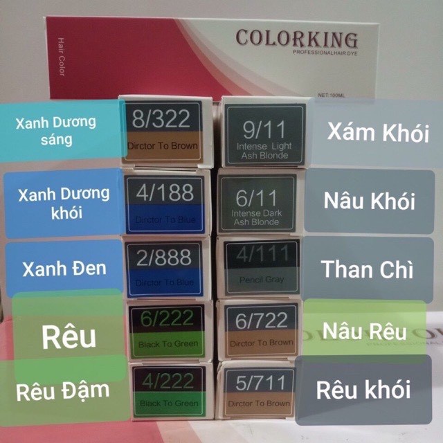 Thuốc Nhuộm Tóc Màu TÍM TRẦM / TÍM ĐEN Không Cần Tẩy, Lên Từ Nền Đen Và Nâu- MAGIC COLOR CAITU - COLORKING