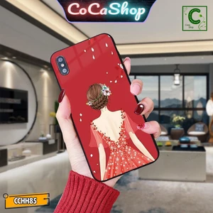 Ốp lưng iphone mặt kính mặt sáng bóng in hình cực đẹp, siêu bền - Cô gái có vẻ đẹp đằng sau quyến rũ
