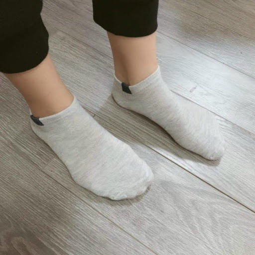 Tất nam nữ cổ ngắn, vớ nam 4 màu trơn cơ bản chất liệu cotton khử mùi kháng khuẩn