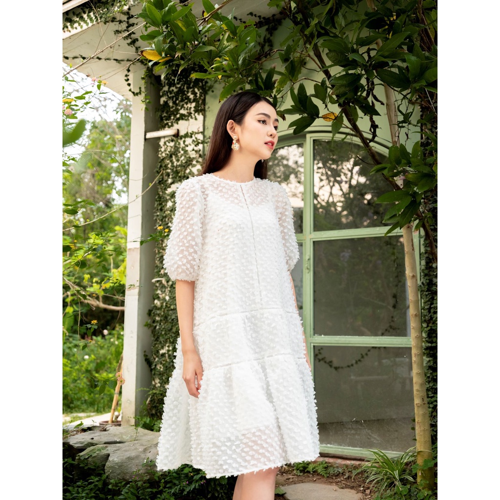 Ảnh De Leah - Đầm Suông 3D Can Ren Thang - Thời Trang Thiết Kế 1