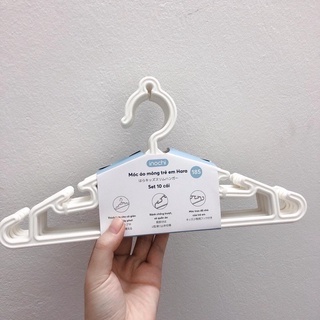 Set 10 Móc quần áo trẻ em Inochi (MA185) nhựa cao cấp Nhật | Minizon Kids