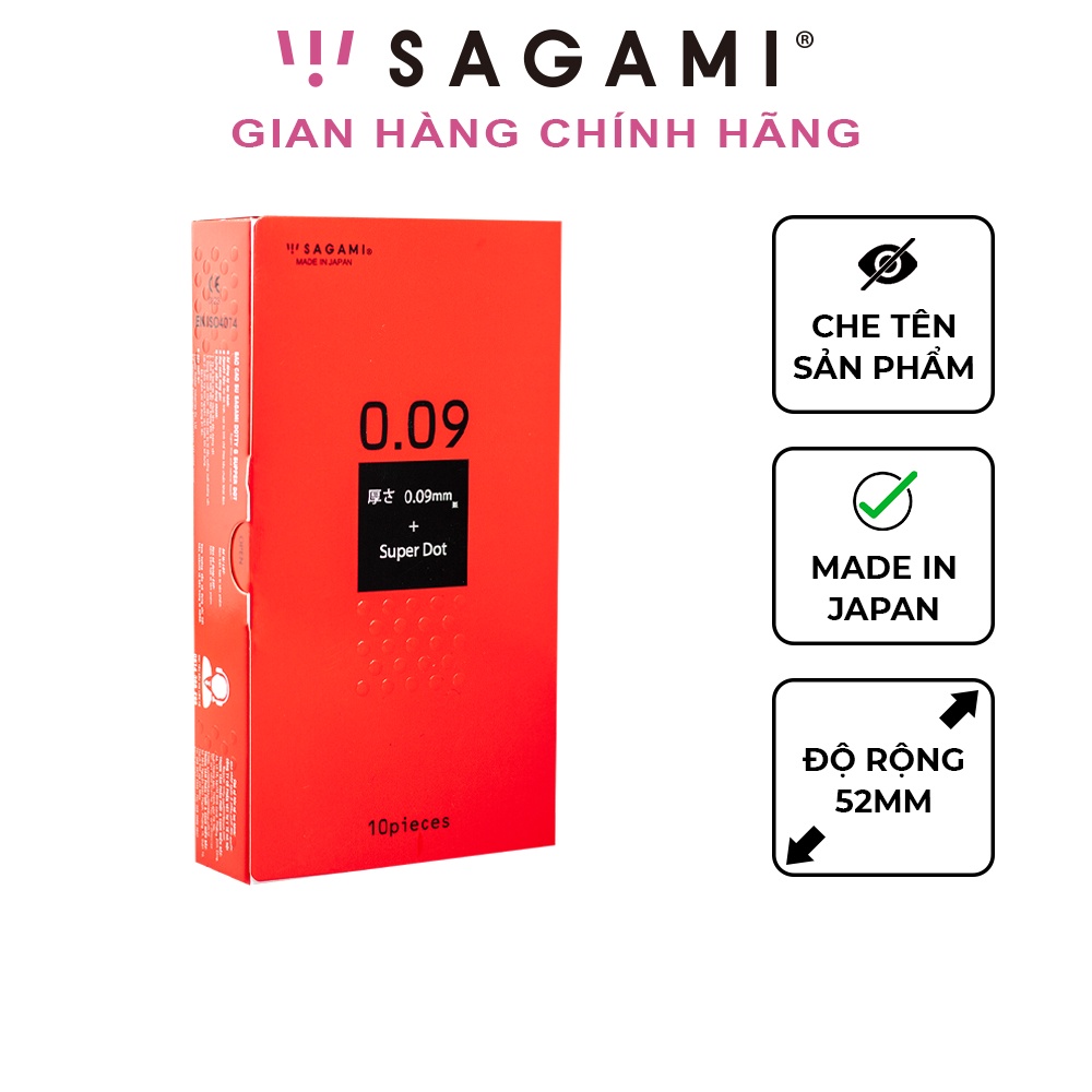 Bao cao su Sagami Super Dot 009 có gai Dày Hộp 10 chiếc