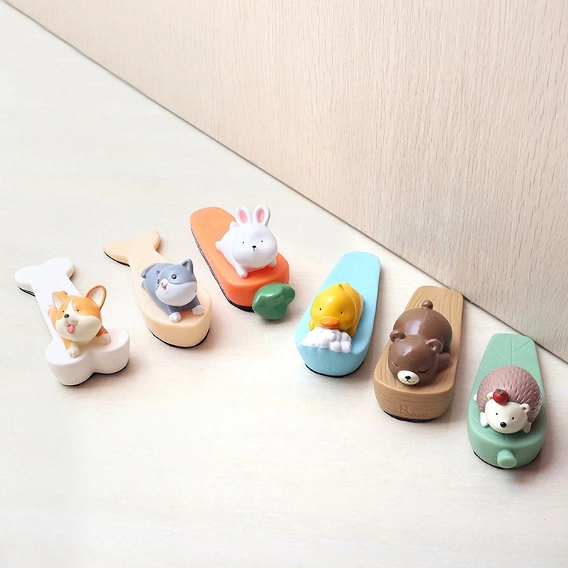 Nút chặn cửa động vật hoạt hình đáng yêu - Ngăn chặn đóng sầm Bảo vệ nội thất cho phòng khách gia đình Trang trí dễ thương
