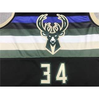 Áo jersey cổ điển Milwaukee Bucks số 34 Antetokounmpo - Phiên bản kỷ niệm