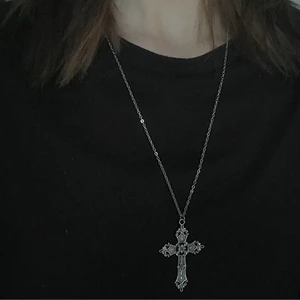 BTF Thời Trang Christian Dây Chuyền Nữ Wen Vintage Gothic Crucifix Mặt Dây Chuyền