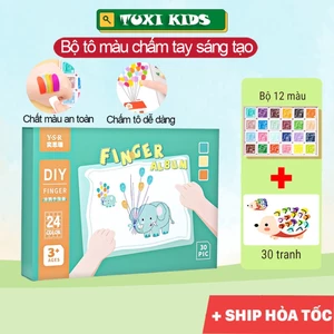 Bộ tranh Màu Tô bằng ngón tay nhiều hình ảnh đơn giản sáng tạo, an toàn cho bé