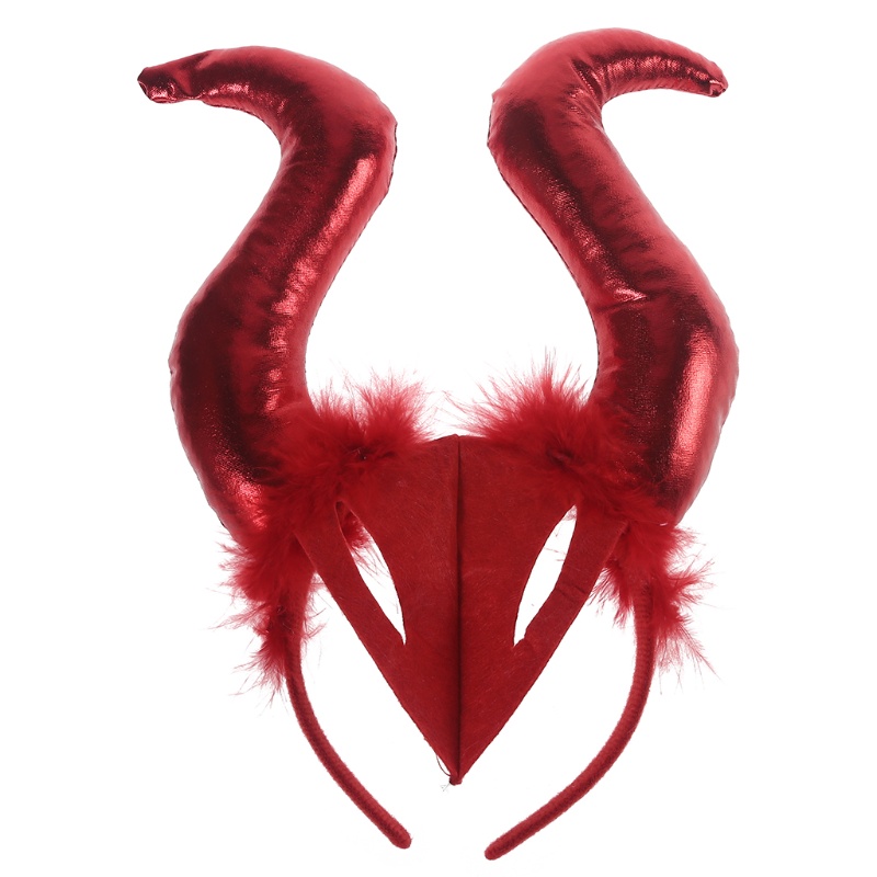 FL Ox Horn Headband Devil Horns Headband Halloween Demon Horn Halloween Tiaras